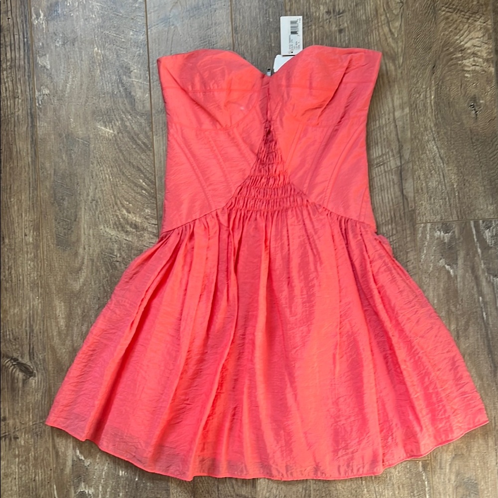 LaRok Coral Strapless Dress